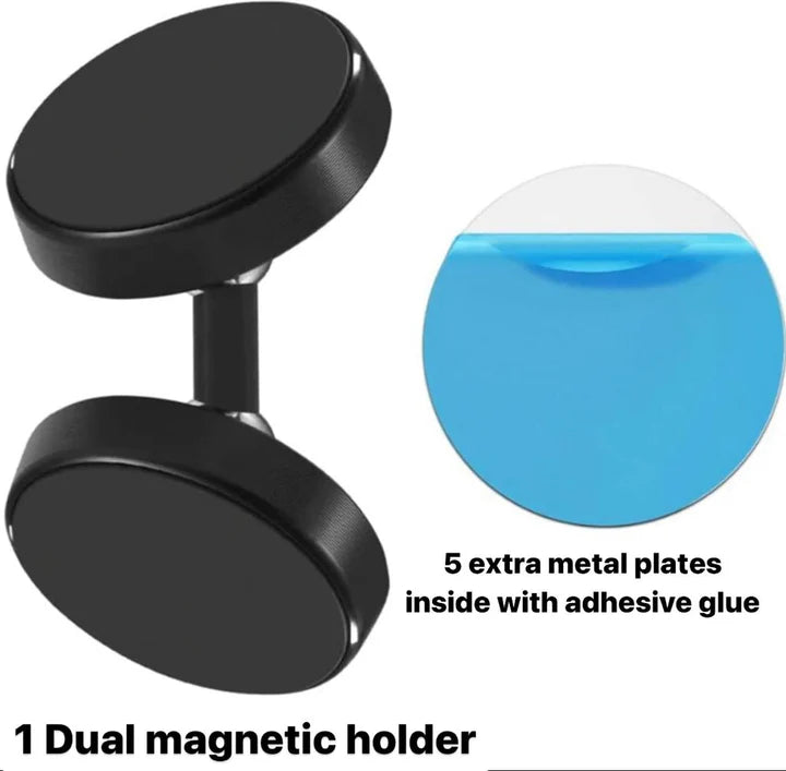 360 degree Phone Holder Both Side Magnetic Kit for Content Shooting