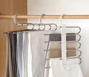 Stainless Steel Foldable Hangers for Clothes (Pack of 2)